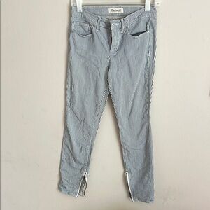 Madewell Blue and White Striped Pants 27